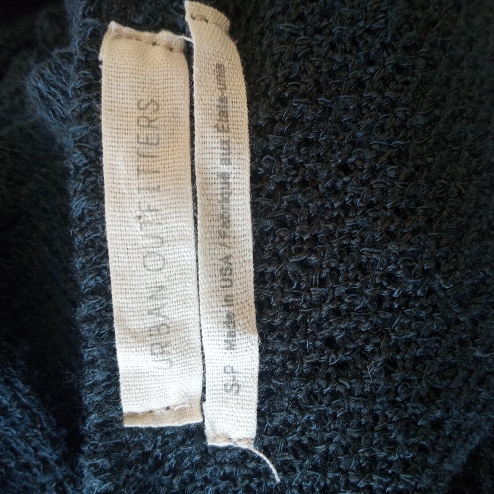 Urban Outfitters S Teal Tie-Front Ruffle Knit Top - Picture 3 of 10